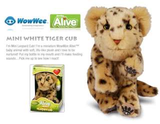 wowwee toys mini leopard cub baby animal feed bottle  