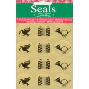  Holiday Gold Foil Embossed Seals by Geographics