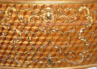 Antique Louis XVI Style Bronze Mounted Parquetry Chest  