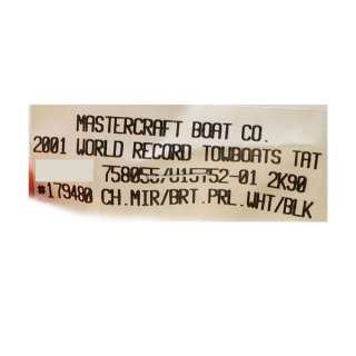MASTERCRAFT 758055 WORLD RECORD TOWBOATS BOAT DECAL  