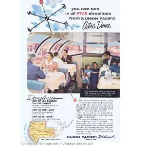  1957 Union Pacific Astra Dome Vintage Ad 