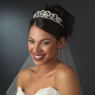 PRINCESS DIANA REPLICA Silver Bridal Tiara wedding veil gown prom 