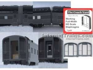 The Coach Yard Working Full Width HO Scale Diaphragms 1 pair Gray 