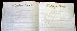   Wedding Bridal Guest Book Album with DOUBLE HEARTS ~ GOLD  