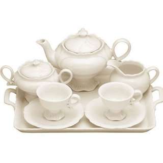 10pc. SmallChild Tea Set TeaPot, 2 Cups, C&S and Tray  