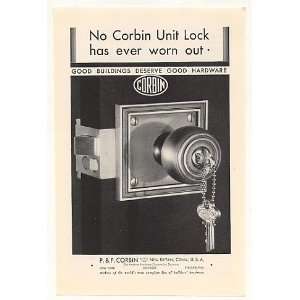  1930 Corbin Hardware Unit Lock Print Ad