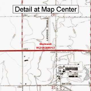   Topographic Quadrangle Map   Blackwell, Oklahoma (Folded/Waterproof