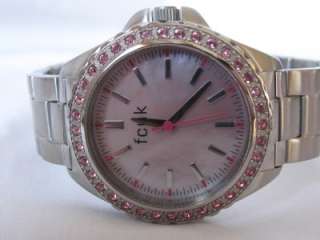 French Connection FCUK Ladies Watch Pink Mother Of Pearl Dial S/S 