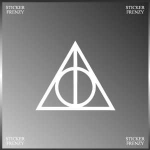 Harry Potter HP Deathly Hallows Symbol Vinyl Decal Bumper Sticker 4x5 
