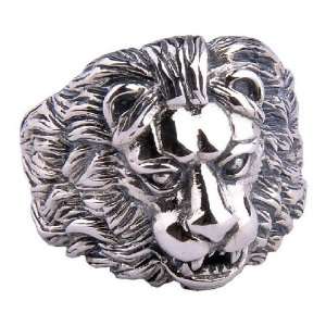 Vicious Lion King Ring w/ Detailed Lions Head Design Cool Jewelry for 