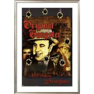  Al Capone  Original Gangster Framed Poster Print, 29x41 