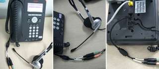 PC headset to Phone headset converter for Avaya 9600  
