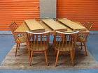 MID CENTURY RUSSEL WRIGHT CONANT BALL TABLE & 6 DINING CHAIRS 1950s 