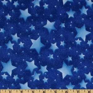  44 Wide Out Of This World Stars Blue Fabric By The Yard 
