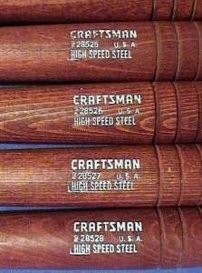   of 12 Craftsman High Speed Steel, Wood Lathe Turning Tools Chisels Set