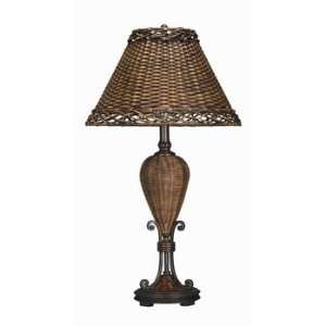  Bali Collection Wicker Basket Table Lamp