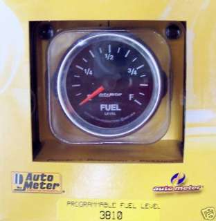 AUTOMETER GS PROGRAMMABLE FUEL LEVEL GAUGE FORD GM 3810  