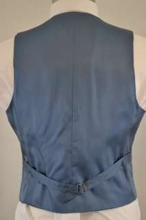   Wool Navy Blue Seersucker 2 pc Sport Coat Blazer & Vest 38S  