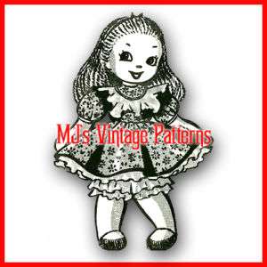 Vintage Pattern for Alice in Wonderland Doll  