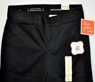 NEW Dockers Womens Surefit Capri Crop Pants Black size 8  