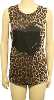 Ladies Animal Print Sleeveless Tiger Heart Vest Womens Leopard Muscle 