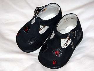 Babybotte France Navy Nubuck Girls Shoes NWT Sizes 1/1.5 to 3/3.5 