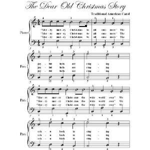   Old Christmas Story Easy Piano Sheet Music Christmas Carol Books