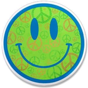    3.5 Button Smiley Face With Peace Symbols 