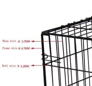 NEW 3 Doors 42 Medium Folding Metal Dog Crate Cage Pet Kennel With 