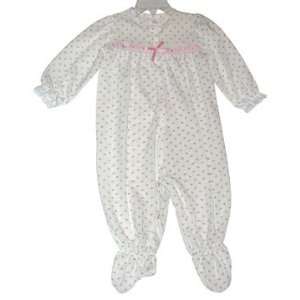  Pink Rosebuds Infant Sleeper Pajamas Baby