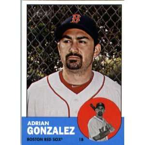 2012 Topps Heritage 285 Adrian Gonzalez   Boston Red Sox (ENCASED MLB 
