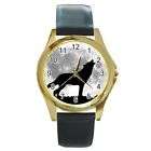 Howling Wolf Round Metal Watch   a32703  