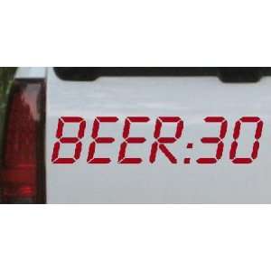  2in X 8.5in Red    Beer 30 Funny Car Window Wall Laptop 