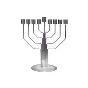  Chabad Hanukkah Menorah with Angled Branches in Metal 