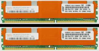 4GB (2X2GB) FOR INTEL SERVER BOARD S5000PAL S5000PALR S5000PHB 