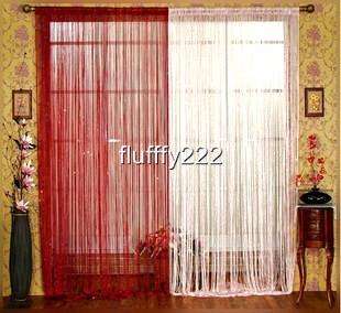 STRING CURTAIN ROOM DIVIDER BLIND W305 x 290 cm RED  