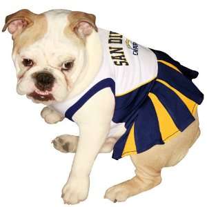   San Diego Chargers Navy Blue Gold Pet Cheer Dress