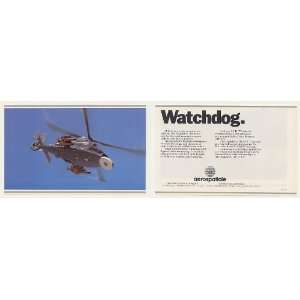 1987 Aerospatiale Dauphin 2 AS 15 TT Helicopter 2 Page Print Ad (43828 