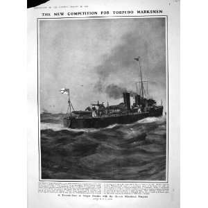  1909 WHITEHEAD TORPEDO BOAT WAR NAVY LOWRY MILNE MAY