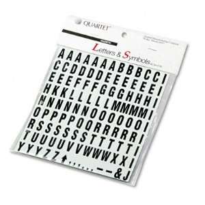 Magnetic Letters & Symbols for Magnetic Boards, 3/4 H, Black on White 