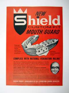 Roberts Dental Shield Custom Fit Mouthguard 1961 print Ad 