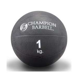  Rubberized Medicine Ball Black 2.2 lbs (EA) Sports 