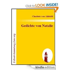 Gedichte von Natalie (German Edition) Charlotte von Ahlefeld  