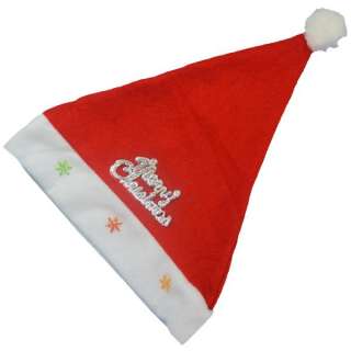 New Winter Christmas Xmas Plush Santa Claus Hat Snowflakes Four Design 