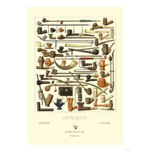  Afrique Various Pipes Premium Poster Print, 12x16