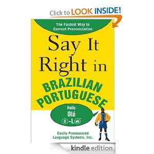 Say It Right in Brazilian Portuguese EPLS  Kindle Store