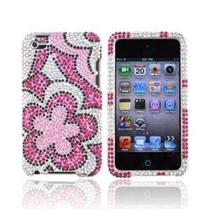  For Apple iPod Touch 4 Bling Case Cover PINK Flowers Electronics