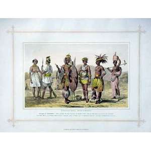    Blackie 1884 Antique Print of Native African Tribes
