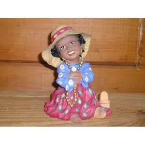  Afro   American Lady with Fancy Hat (6tall) (Polyresin 
