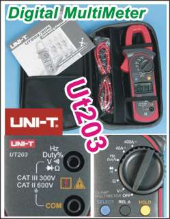 UNI T Ut 203 UT203 Digital Clamp Meter Multimeter DC  